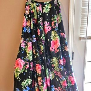 Floral Maxi Skirt Sz 3 Stacy Skylar